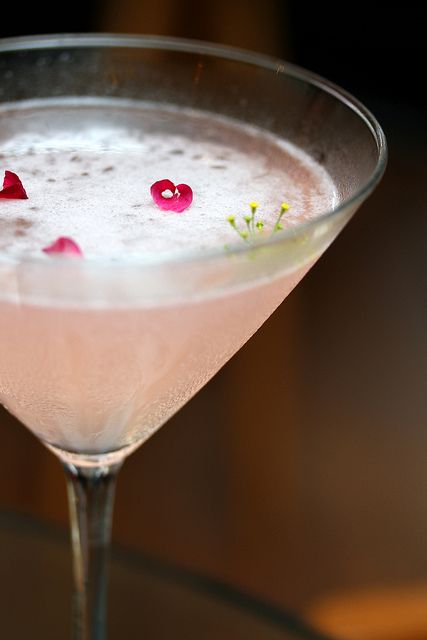 Goblet Rose cocktail from the Pirate Den menu