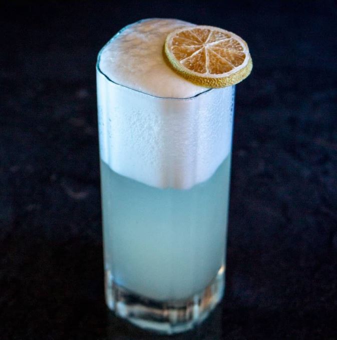 Indigo Deep cocktail from the Pirate Den menu