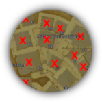 Goblet ward map marked with Ghoul houses